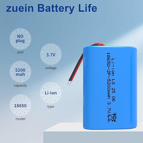 Miniatura 4 de Batería recargable de iones de litio de 3.7 V 5200 mAh, baterías de iones de litio de 3.7 voltios sin conector, paquete de batería recargable 18650