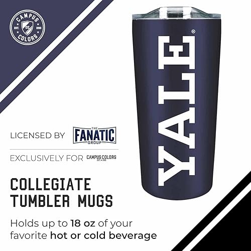 Miniatura 320 de Campus Colors Vaso de acero inoxidable de la NCAA perfecto para el día del partido, 18 onzas, doble pared, mantiene las bebidas perfectamente Azul