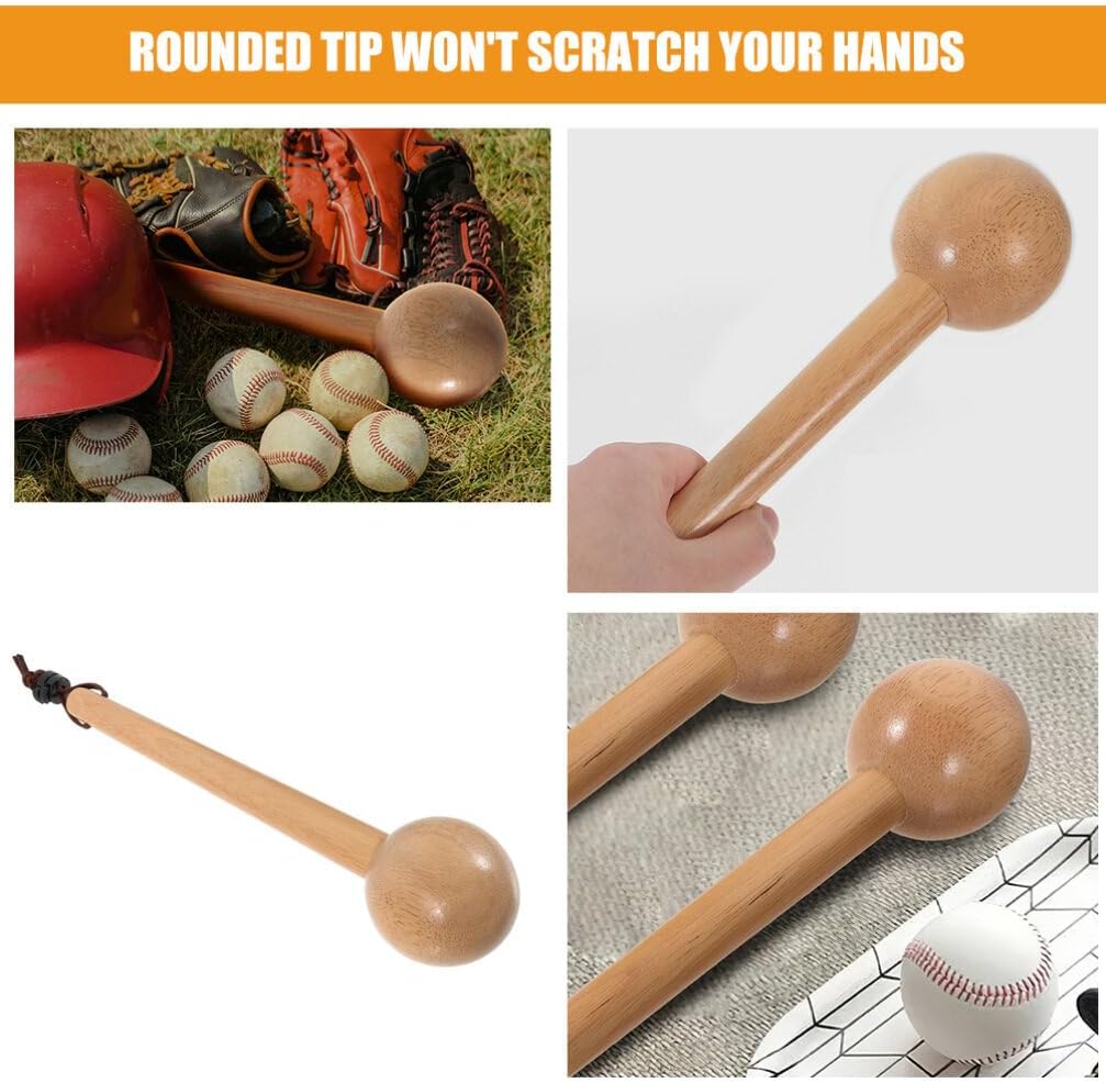 Milisten 2pcs Baseball Glove Mallet Heavy-Duty Mallet for Softball Baseball Mitt Shaping Rounded Tip for Safe Use Ergonomic Grip Handle for Glove Maintenance