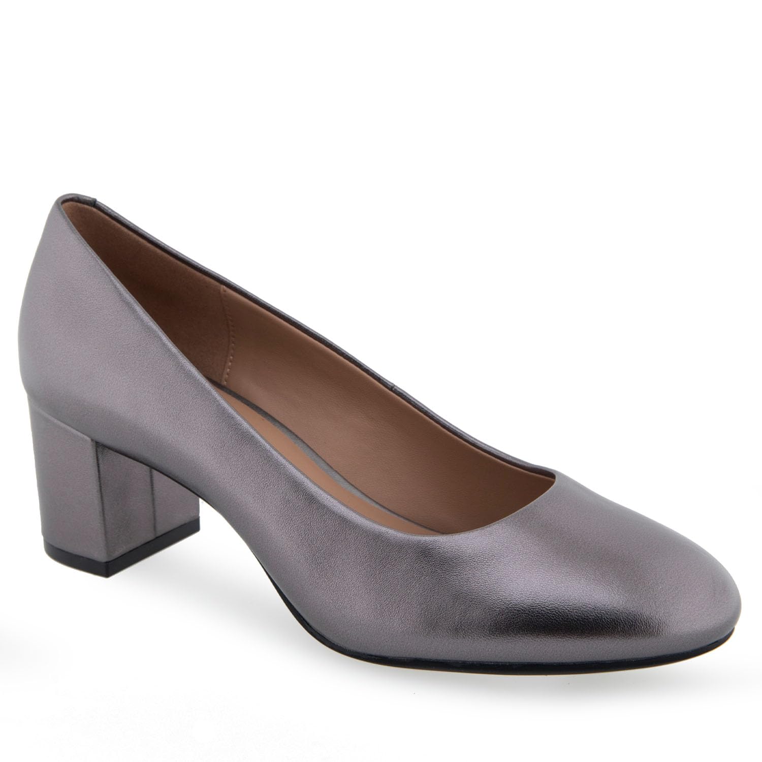 Aerosoles Damskie czółenka Ebel, Gunmetal metaliczna skóra, 38.5 EU