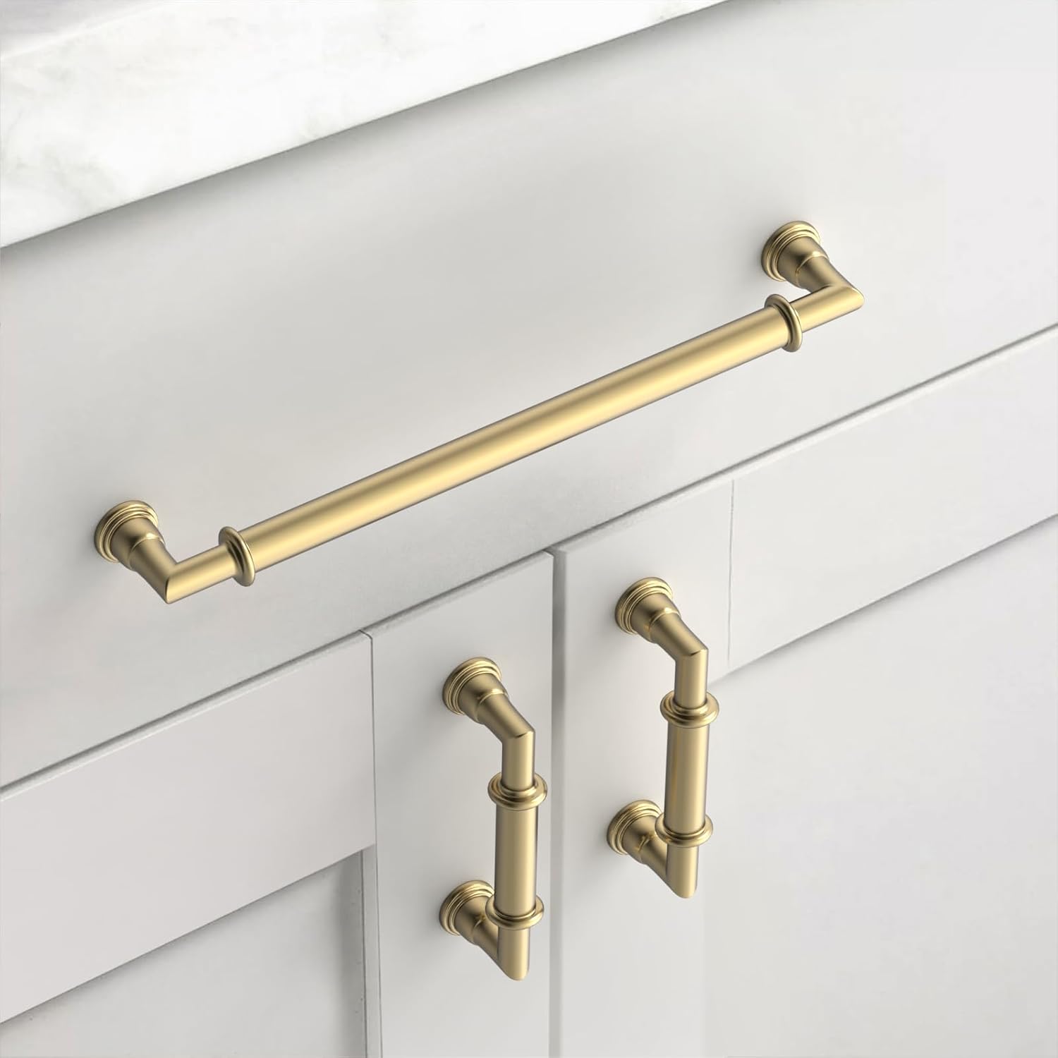 Asidrama 10 Pack 7.5 Inch(192mm) Champagne Bronze Kitchen Cabinet Handles, Cabinet Pulls Kitchen Cabinet Hardware for Cupboard Drawer Pulls 2281