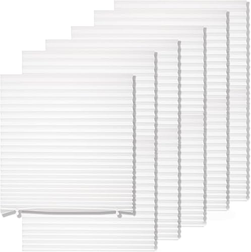 Vista 25 de MYshade Paquete de 6 persianas de papel opacas temporales para ventanas, persianas plisadas de papel con adhesivo, sin herramientas, sin Negro