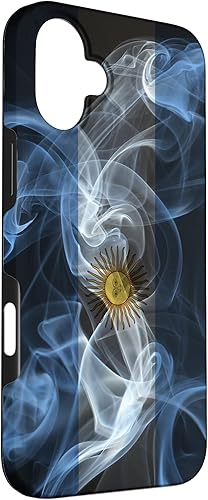 Vista 60 de iPhone 11 Smoky Argentina Flag - Funda de orgullo argentino estilo humo