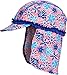 Playshoes Mädchen Mütze Bademütze Veilchen mit UV-Schutz Mehrfarbig (LACHS 41) Large (Herstellergröße: 53cm)