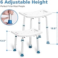 Vista 5 de Silla de ducha FSA/HSA elegible para ducha interior, taburete de ducha para interior de bañera, asiento de ducha de montaje sin herramientas