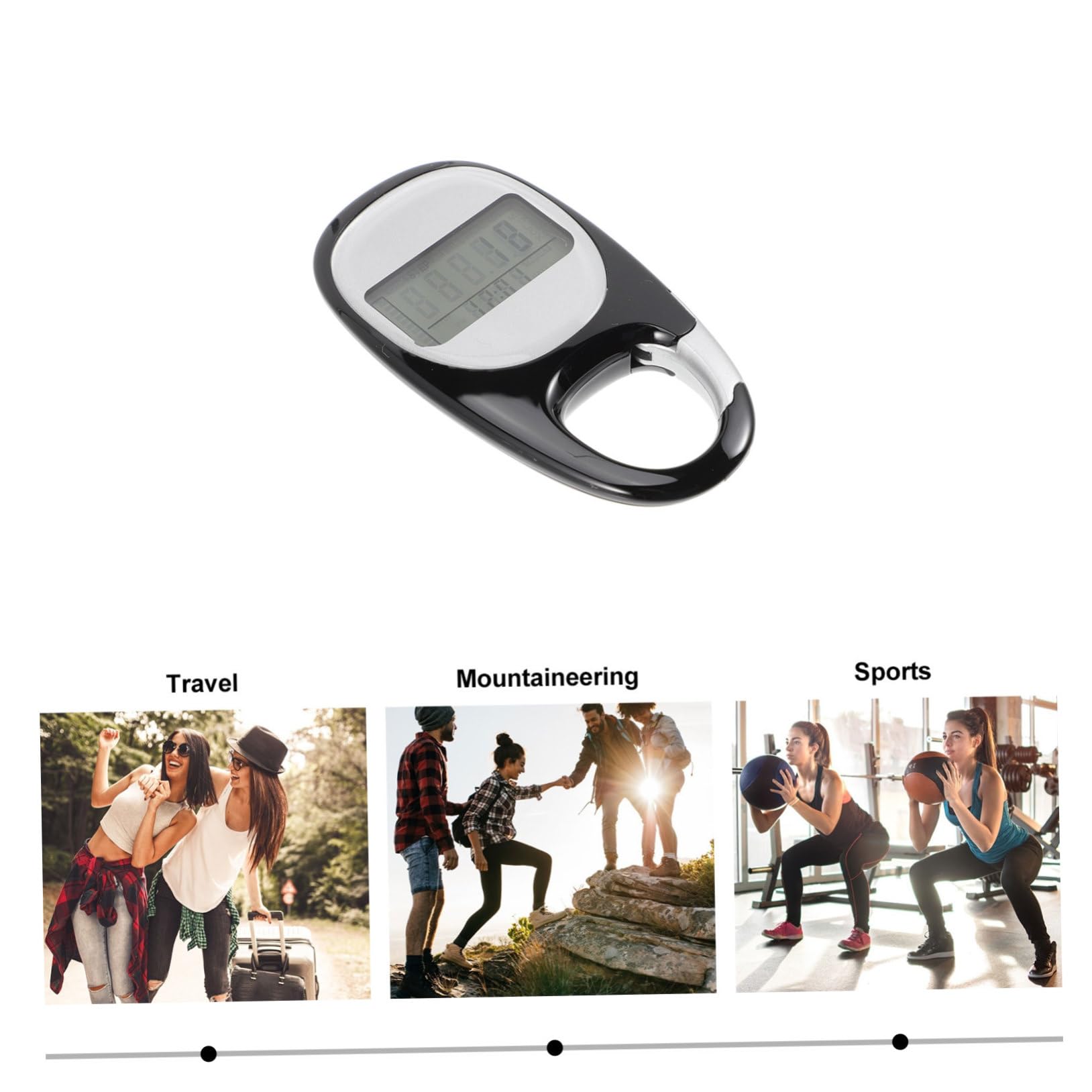 Abaodam pédomètre Marcher Portable Compteur de Pas Simple avec Compteur de Marche Pratique podomètre passomètre de randonnée Compteur de Pas d'escalade Abdos