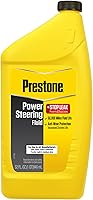 Prestone AS263Y Power Steering Fluid + Stop Leak 32oz, 12-Pack | Stops Leaks, 50K Mile Life, All Vehicles