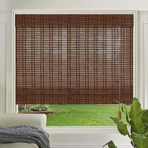 LETAU No Drill No Tools Cordless Window Shades Blinds, Bamboo