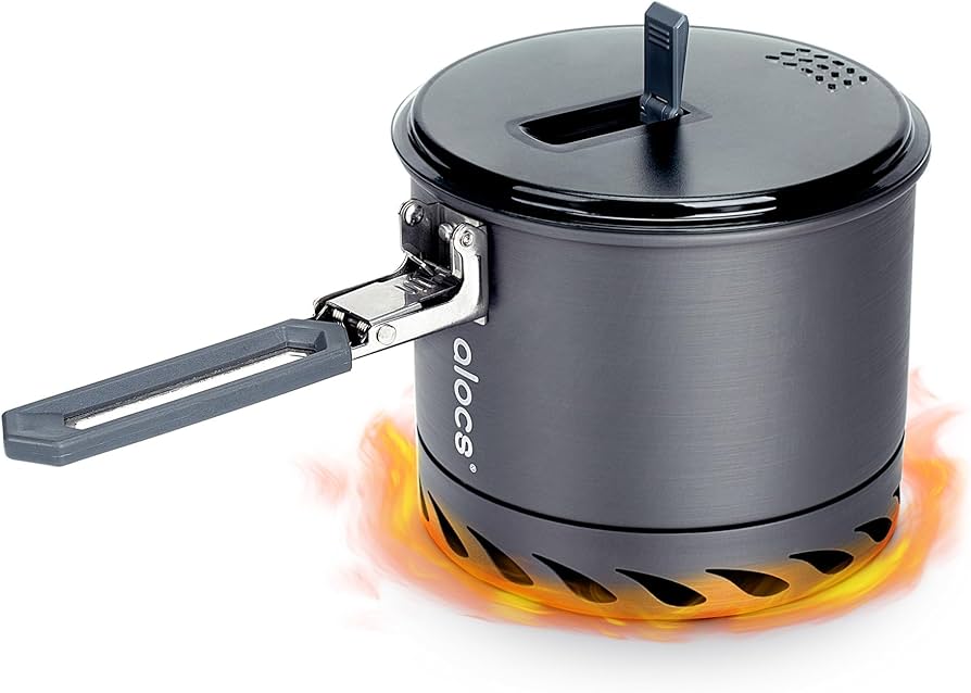 Amazon.co.jp: Alocs 1.4L 直火対応 キャンプ 調理器具 キャンプ 鍋