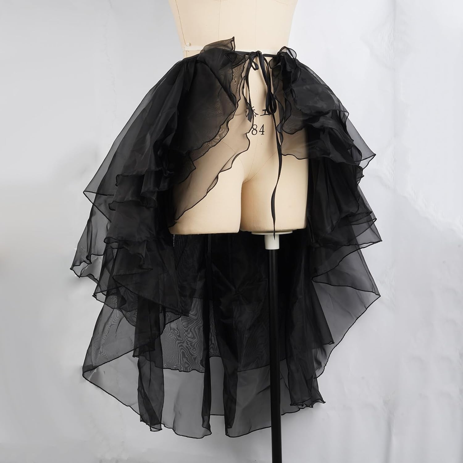 Tiered Crinoline Costume Overskirt with Adjustable Waist