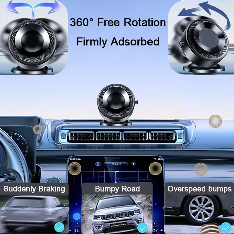 Miniatura 8 de Soporte magnético para teléfono al vacío, soporte de teléfono con ventosa giratoria de 360 grados con ventosa eléctrica, adecuado para automóvil,