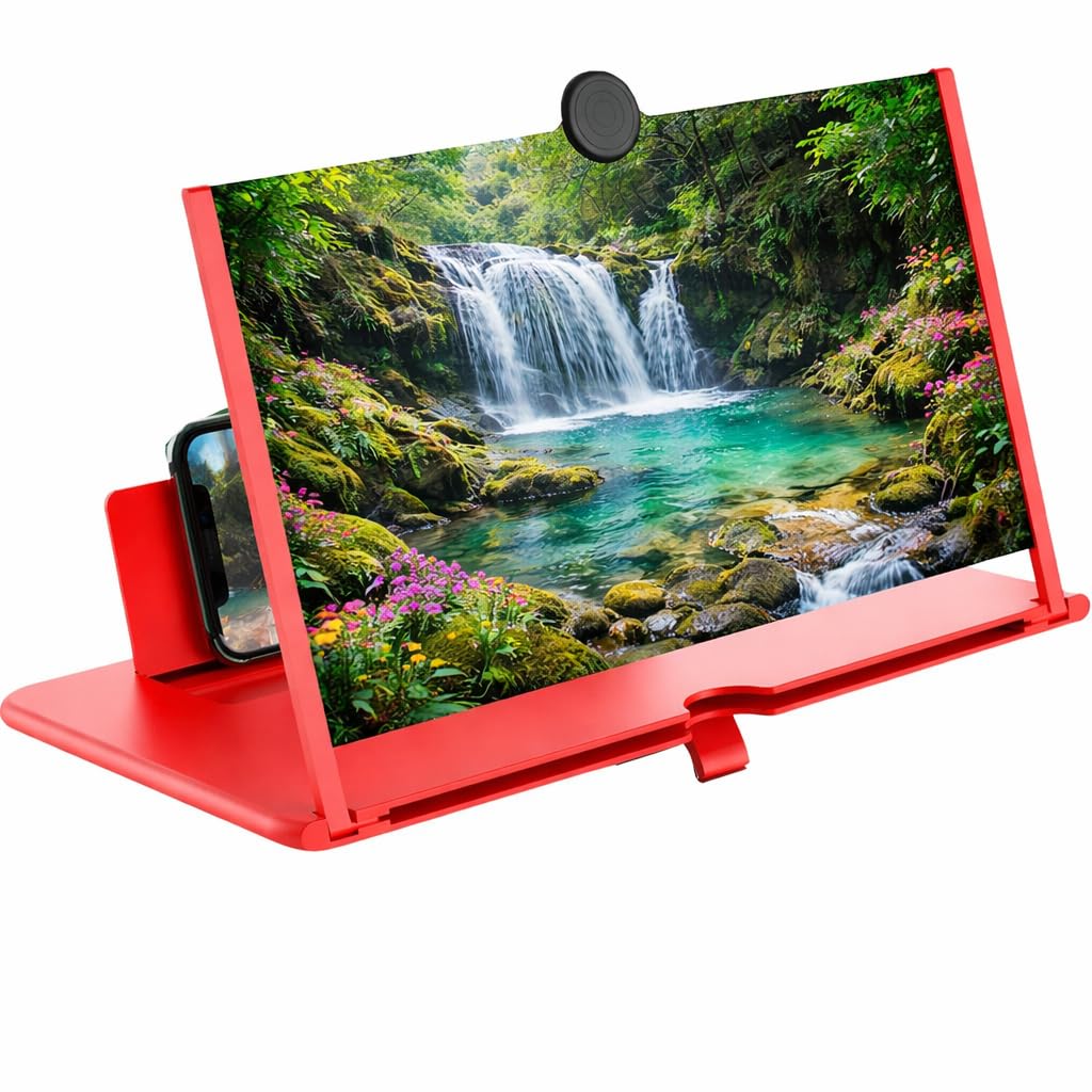 Drumstone (𝗦𝗽𝗲𝗰𝗶𝗮𝗹 𝟭𝟱 𝗬𝗲𝗮𝗿𝘀 𝗪𝗮𝗿𝗿𝗮𝗻𝘁𝘆) 12 Inch 3D Screen Magnifier with Foldable Stand, Ergonomic Design, Portable Display Amplifier for Movies, Reading, Video Calls, Gaming Use-image-42