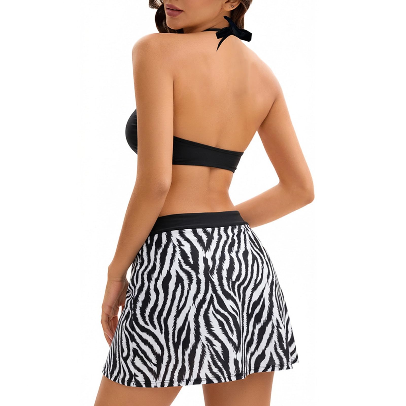 Conjunto baño Tankini Shorts Falda Bikini Mujer Dos Piezas versátil Playa