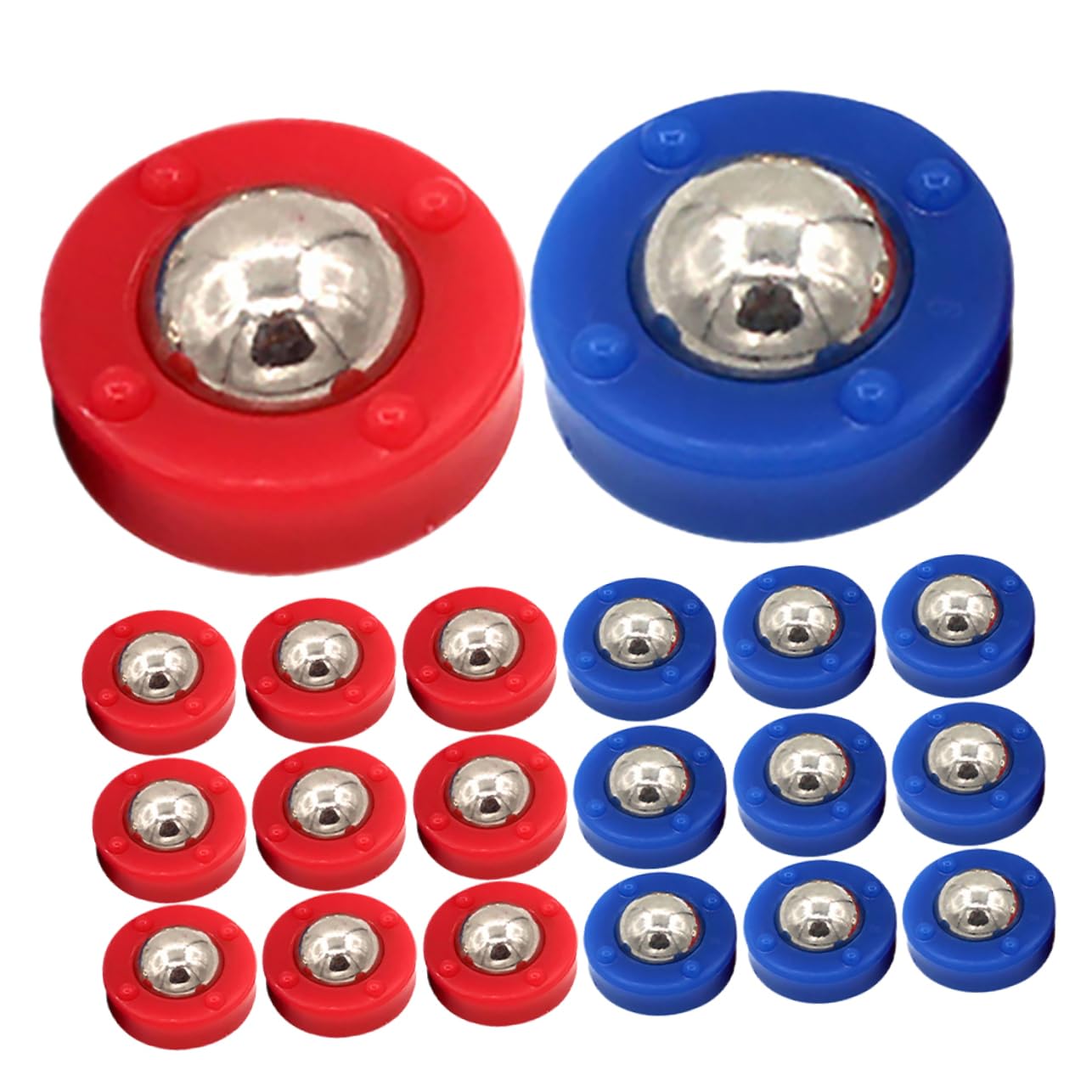 Parliky Tabletop Shuffleboard Kit 20pcs Mini Shuffleboard Parts Components Roller Replacement Curling Easy Install Game Equipment Set