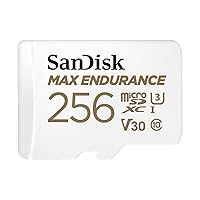 SanDisk MAX ENDURANCE Video Monitoring for Dashcams & Home Monitoring 256 GB microSDXC