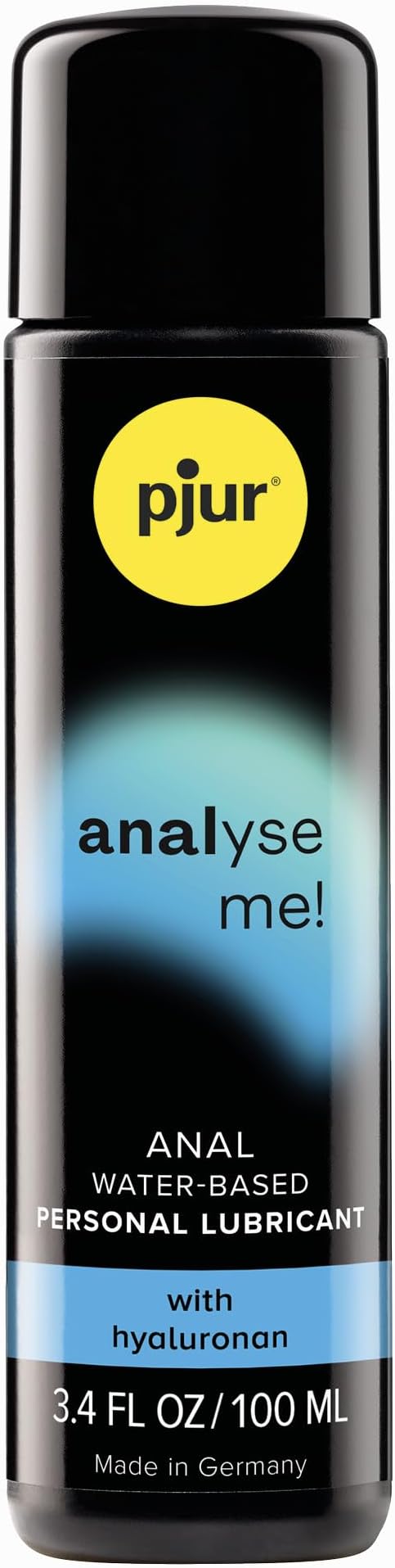 pjur Analyse Me! Moisturizing Water-Based Personal Lubricant with Hyaluron | Skin Hydrating Formula | Premium Moisturizer | 3.4 fl oz / 100 ml