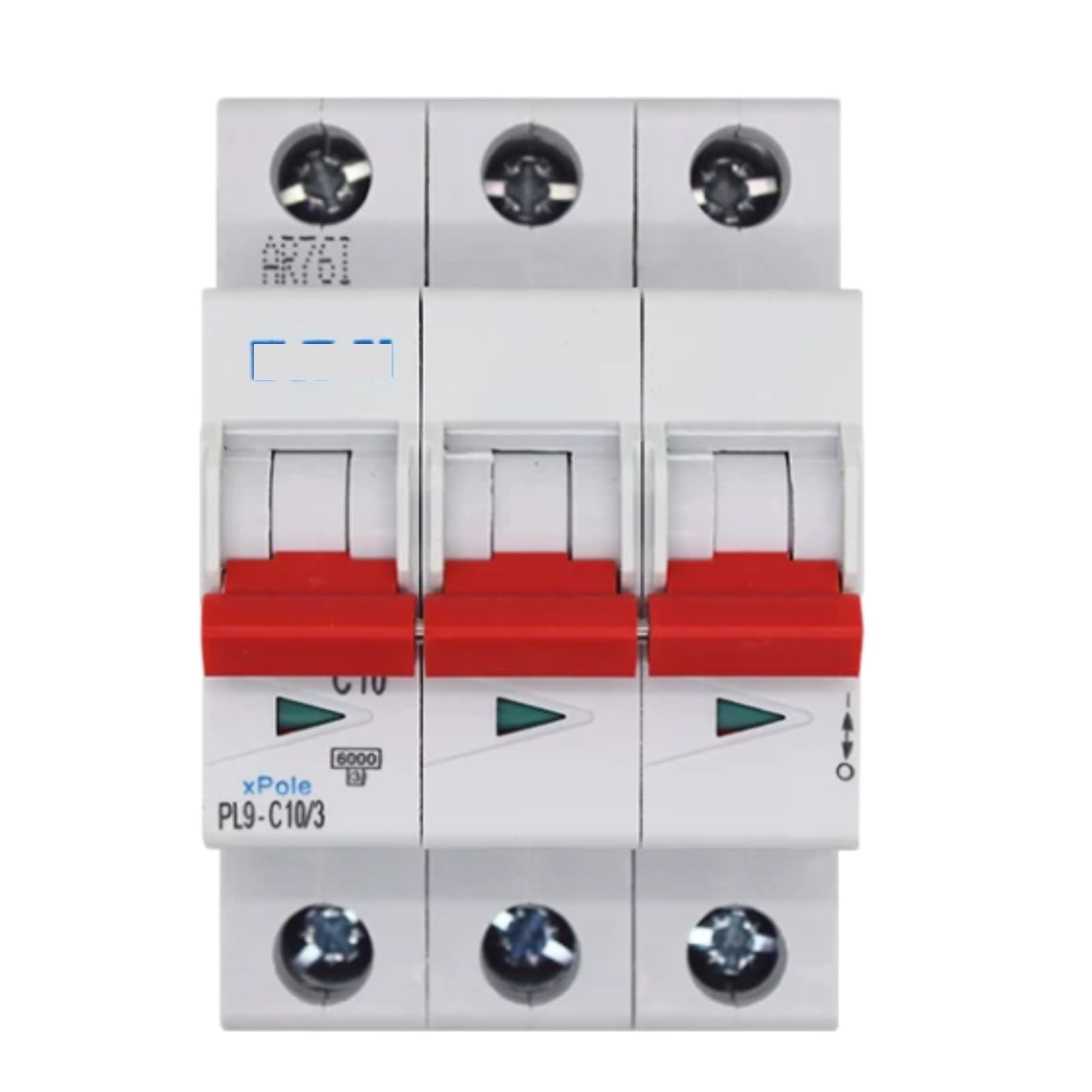 HKEJSJWA Circuit Breaker PL9-C10/3, 10A 3P Mini Circuit Breaker