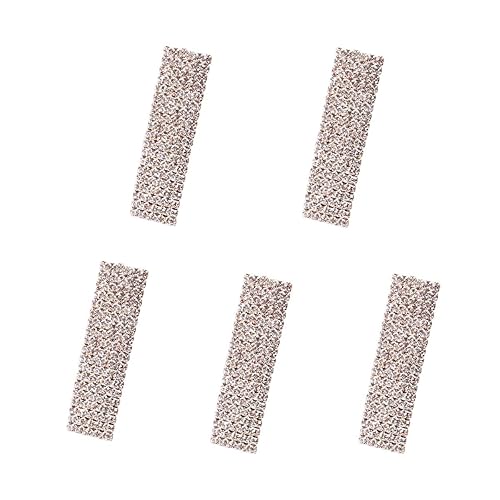 Miniatura 8 de 5 pinzas para el cabello con diamantes de imitación brillantes, pinzas para el cabello, pinzas para el cabello con pico de pato y cocodrilo,