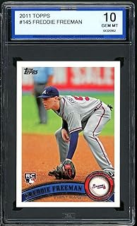 Freddie Freeman Rookie Card 2011 Topps #145 ISA 10 GEM MT - Baseball Slabbed Rookie Cards