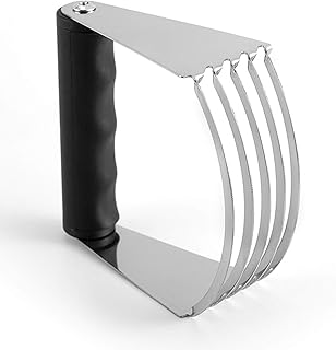 Mélangeur pâte à Coupe patisserie-Professionnel Farine pâtisserie en acier inoxydable avec poignée antidérapante Coupe-Pâte Inox avec 5 Lames pour pâte à Pain Pâtisserie Beurre Fruits Biscuits