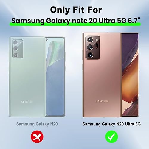 Miniatura 7 de SAKUULO Funda para Samsung Galaxy Note 20 Ultra 5G protector de pantalla  soporte diseño de mariposa morada textura de neumáticos antideslizante a