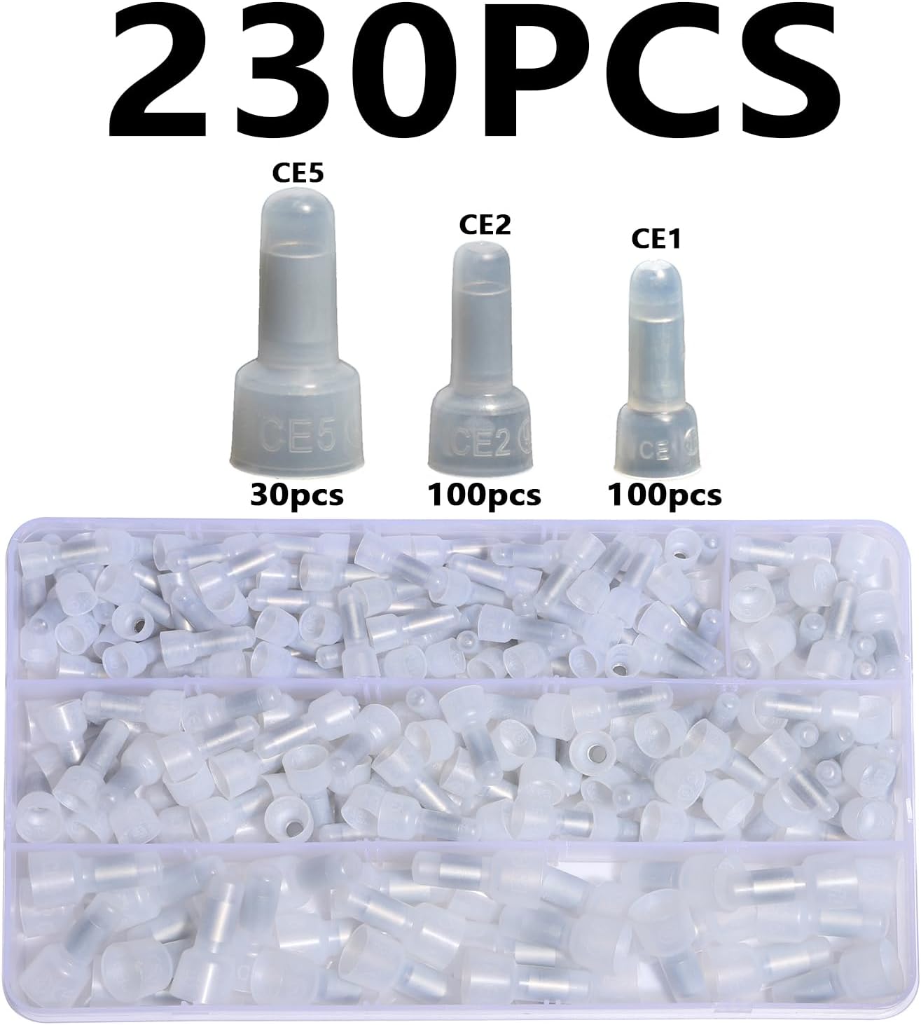 Closed Crimp Cap Terminal Wire Stripper Crimping Tool 22-16/16-14/12-10 AWG Gauge Wire Caps Connectors Gauge Nylon Insulated Terminals Connector