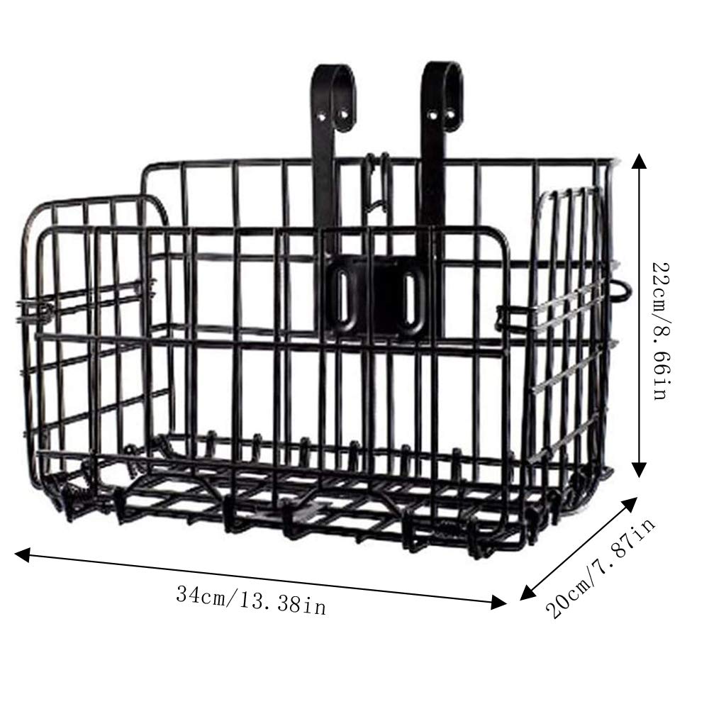 Panier Vélo Avant Détachable En Maille - Noir - VTT Cadre - Porte-Bagages Accessoires Vélo