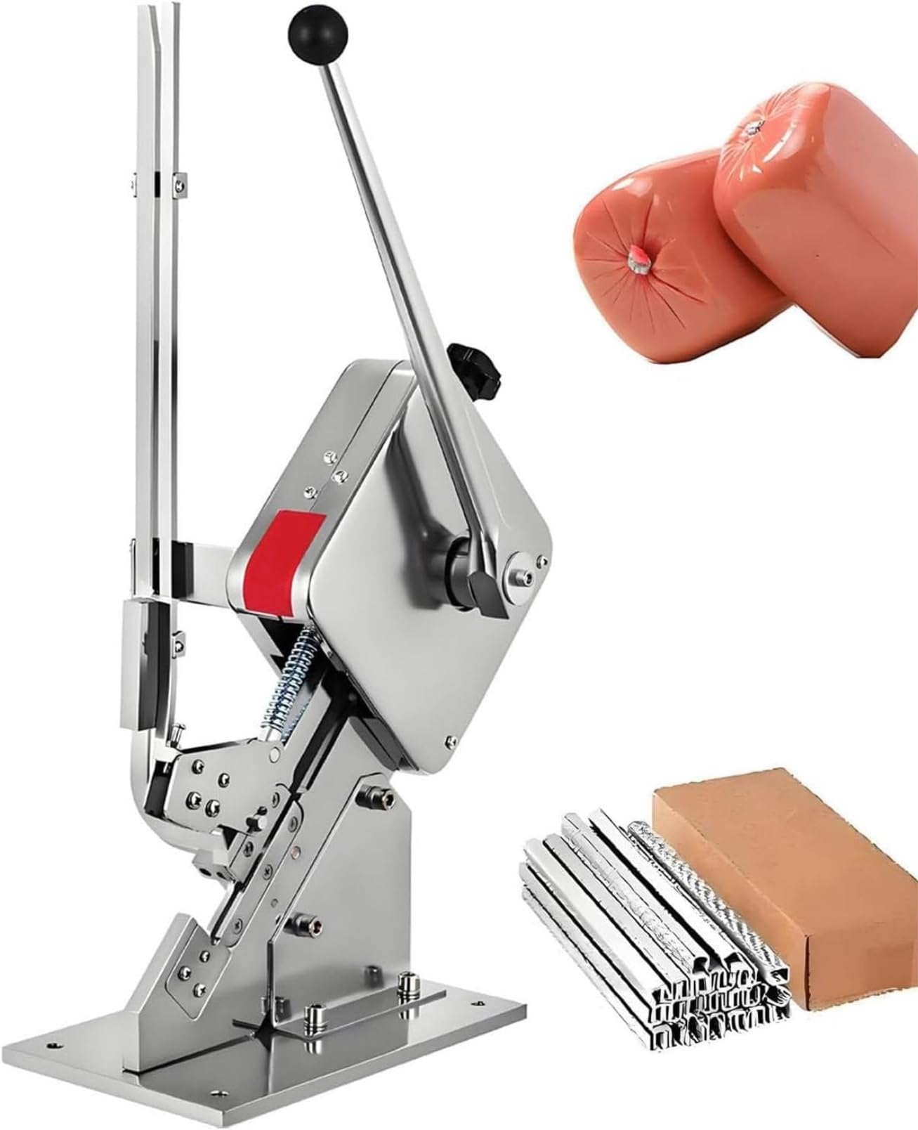 ASerZenith U-Shape Sealing Machine For Sausage Clipping, Commercial Manual Clipper For Supermarkets, Bakeries, Cafes,Machine+U508
