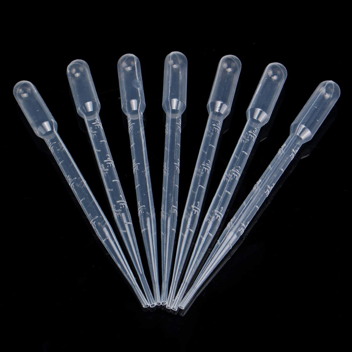 1000Pcs 3Ml Pipetas Desechables Plástico Cuentagotas Graduado Transferencia De Pintura Líquida