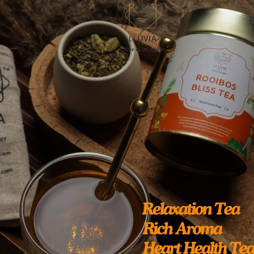 Lluvia Tea's Rooibos Bliss Tea | Antioxidant rich | low caffeine | organic rooibos with green tea leaves | 50gm. - Image 3 thumbnail