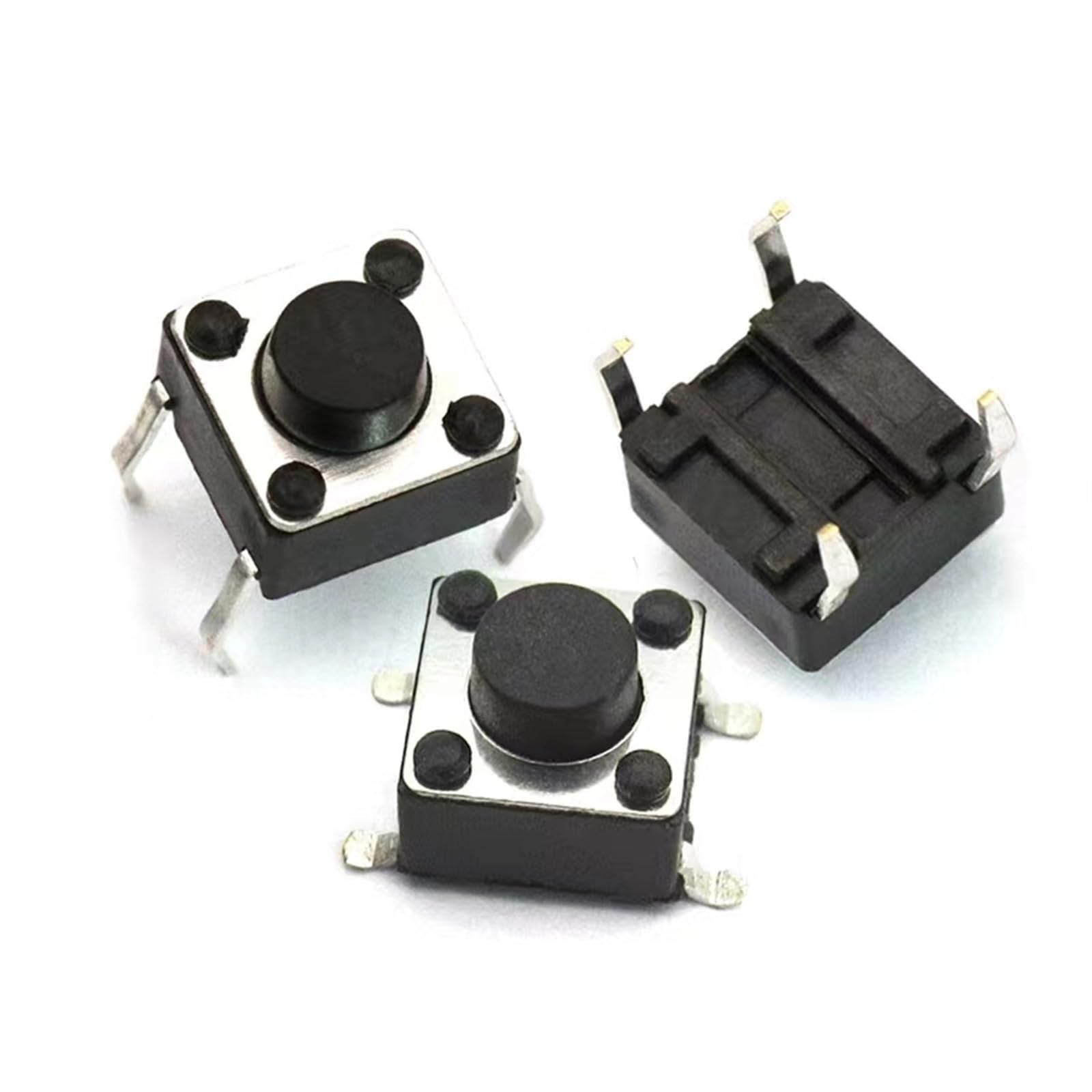 JFQOWCMP 100pcs/lot Mini Micro Momentary Tactile Push Button Switch 6 * 6 * 5mm 4 pin ON/Off Keys Button DIP 6x6x5mm