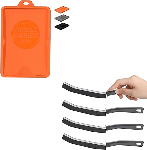 Cepillo de limpieza de hendiduras y espátula de silicona para cucharón