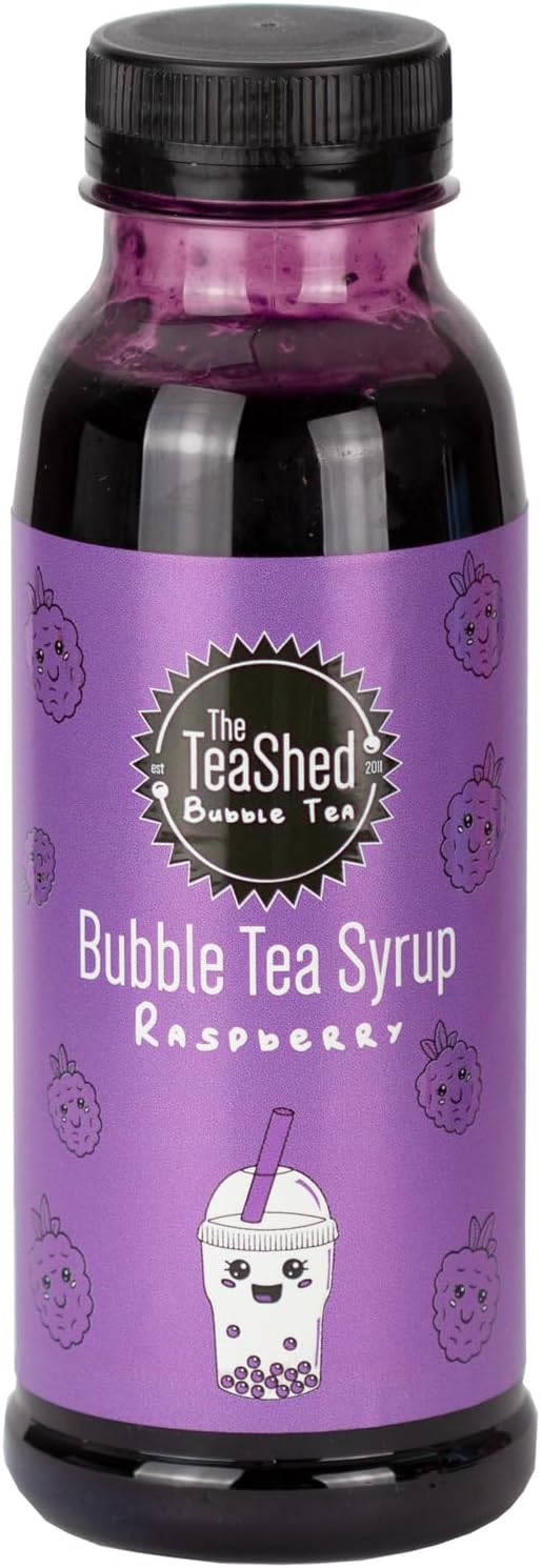 The TeaSed Raspberry Bubble Tea Fruit Syrup 330ml | 11 Servings | Use with Popping Boba Juice Pearls | by THE TeaShed
