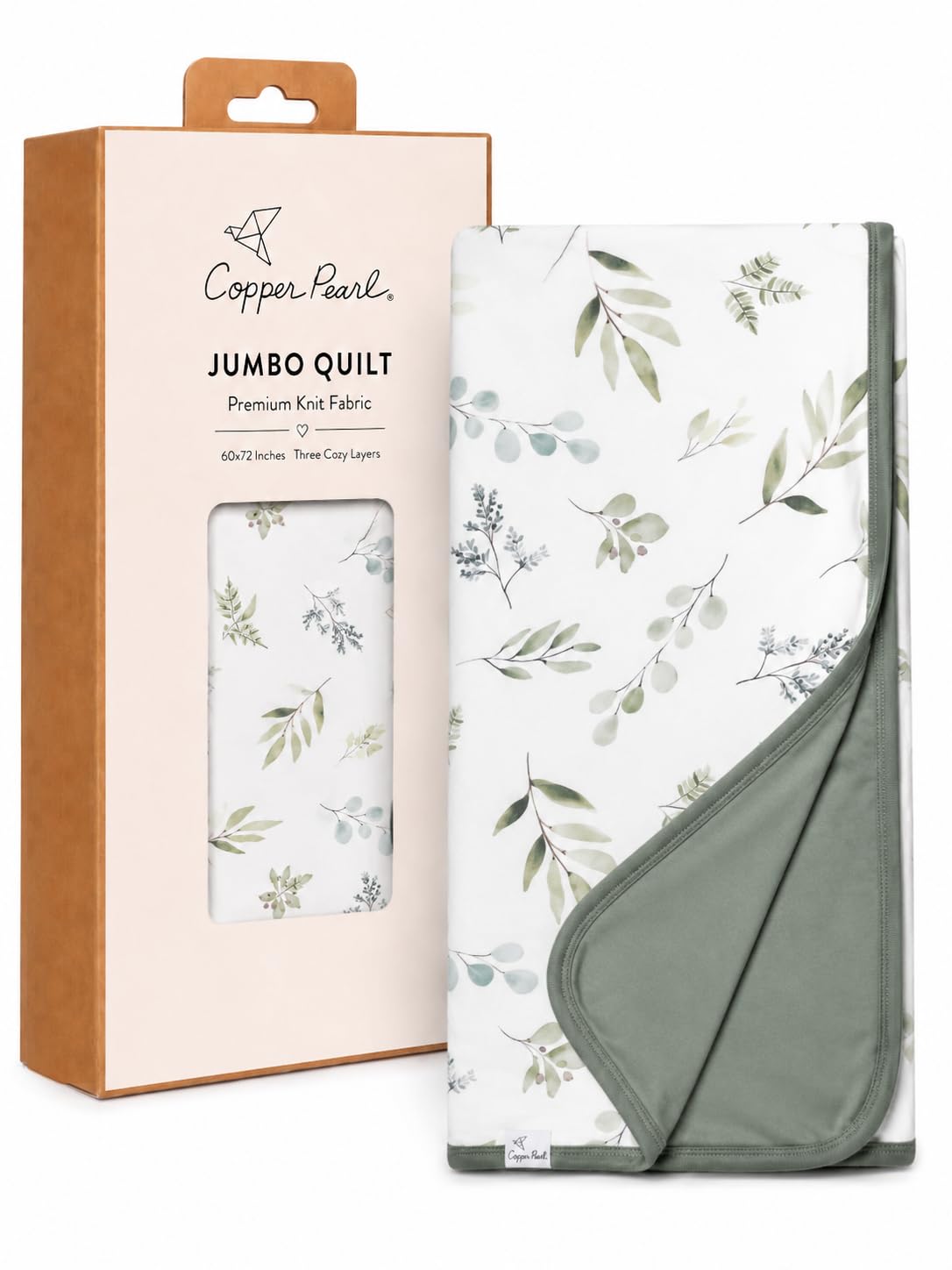 Copper Pearl Jumbo Three-Layer Baby Blanket: Soft Baby Quilts for Boys and Girls | Breathable, Cozy, Toddler Blanket | Baby Quilt for Newborns | 60x72 Premium Material | Haven