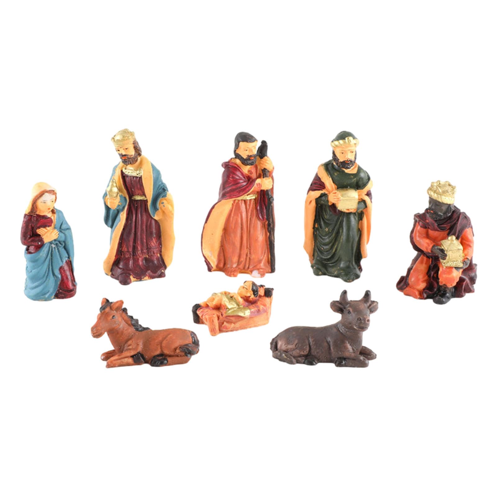 8pcs birthday figurine ornament gift nativity scene resin christmas catholic manger table figurine gift catholic