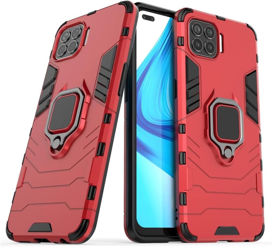 SkyTree Robot Armor Shockproof Soft TPU and Hard PC Back Cover with Ring Case for Oppo F17 Pro - Red (B0D5RF8832) Amazon Price History, Amazon Price Tracker