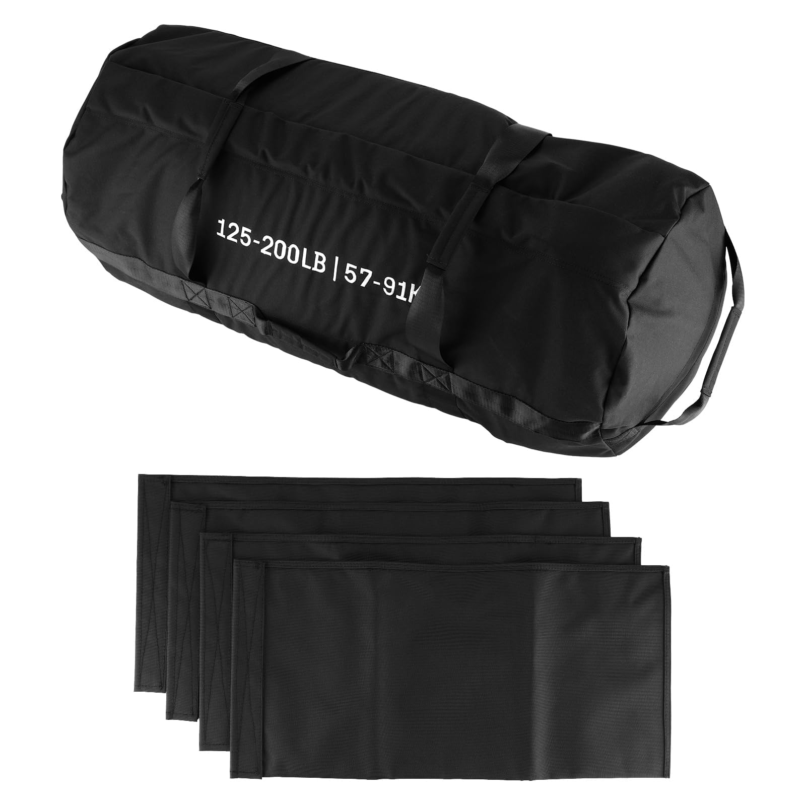 GarveeMore Unfilled Canvas Workout Sandbag for Weight Training, Heavy Duty Fitness Sand Bag with Multiple Handles, Adjustable Strength Training Bag for Home Gym CrossFit Exercise (Sand Not Included)