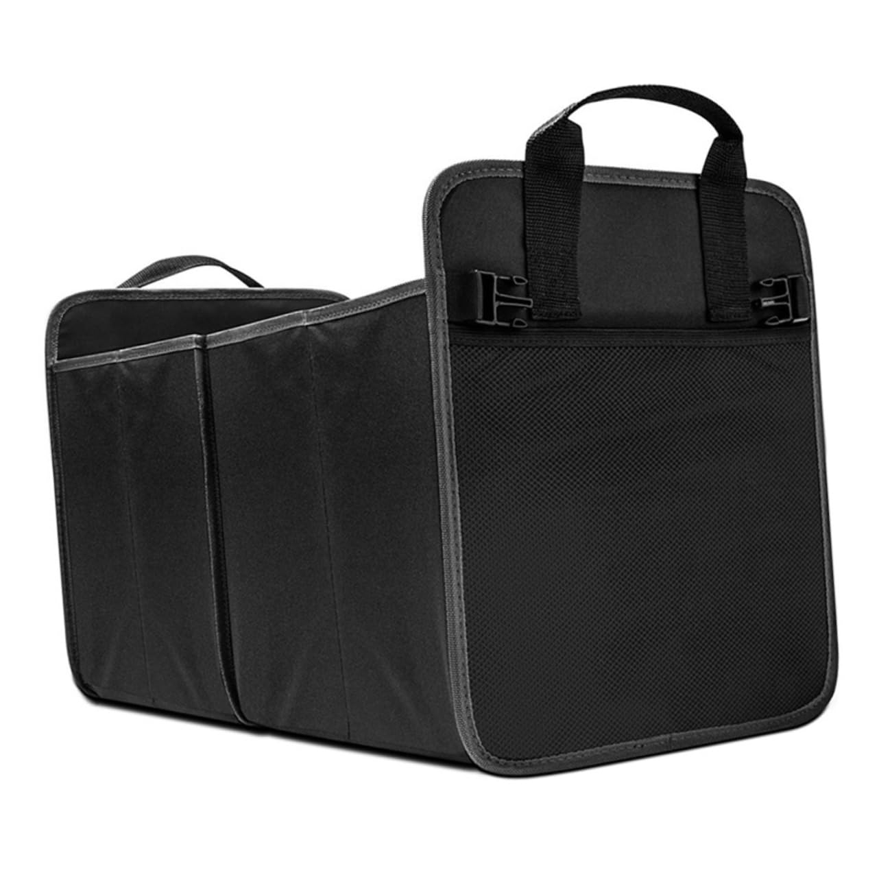 VALICLUD Organisateur de Coffre de Voiture Pliable Noir en Tissu Oxford