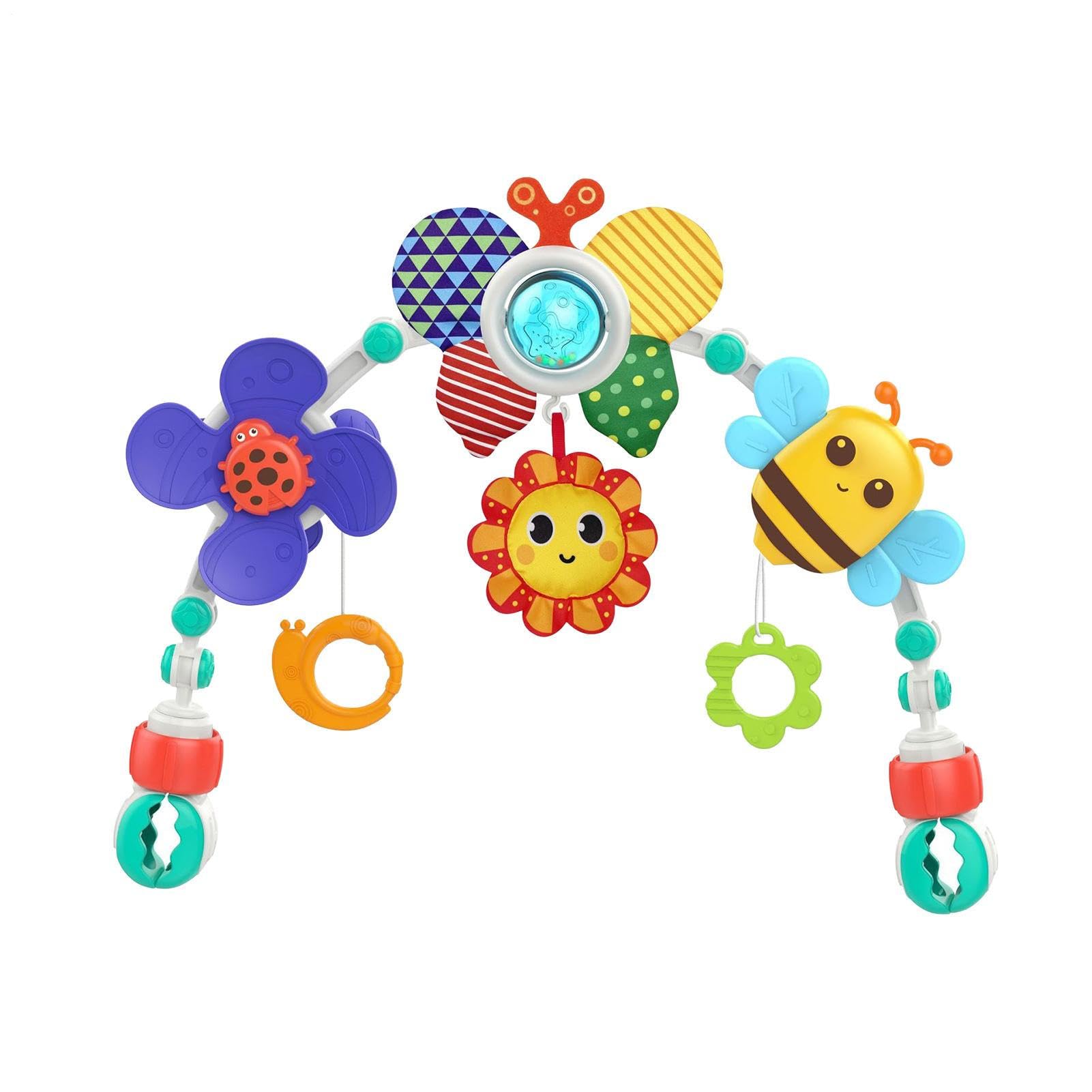 Genérico Activity Arch Toys - Accesorio de Juego de Viaje Honeybee | Cochecito Plegable, de Cuna con sonajero mordedor, Sonido Arrugado, Asiento de Coche de bebé, de Desarrollo de Entretenimiento