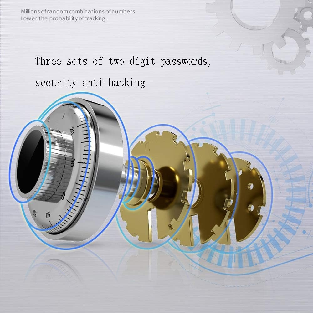 Safes Invisible Mechanical Safe,Black Cm Household Manual Password Anti-Theft All Steel Deposit Box with Inner Cabinet (Color : (Gold) Safe