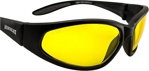 Miniatura 3 de Global Vision Hercules - Gafas de sol de seguridad con oscurecimiento automático, marco negro mate con lentes fotocromáticas amarillas a humo las 24