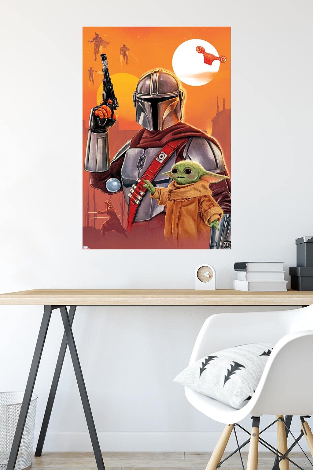 Amazon.com: Star Wars: The Mandalorian by Doaly Wall Poster, 34L x