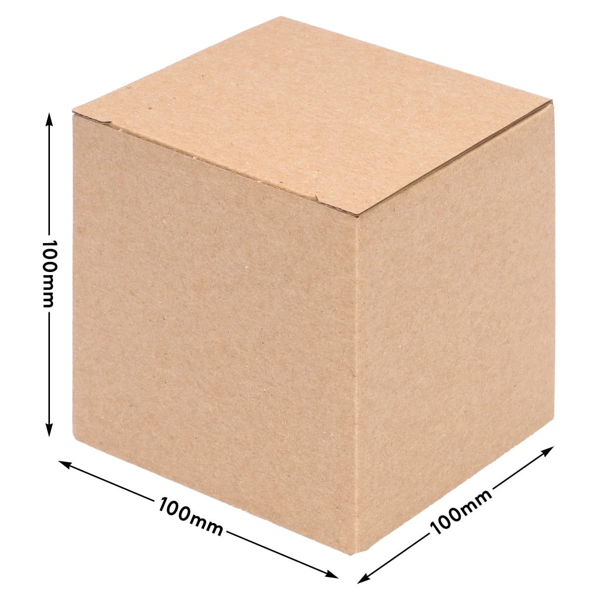 verpacking scatole regalo marrone [dimensione e quantità a scelta] piccole scatole pieghevoli per regali, gioielli, dolci 100 x 100 x 100 mm 100 pezzi