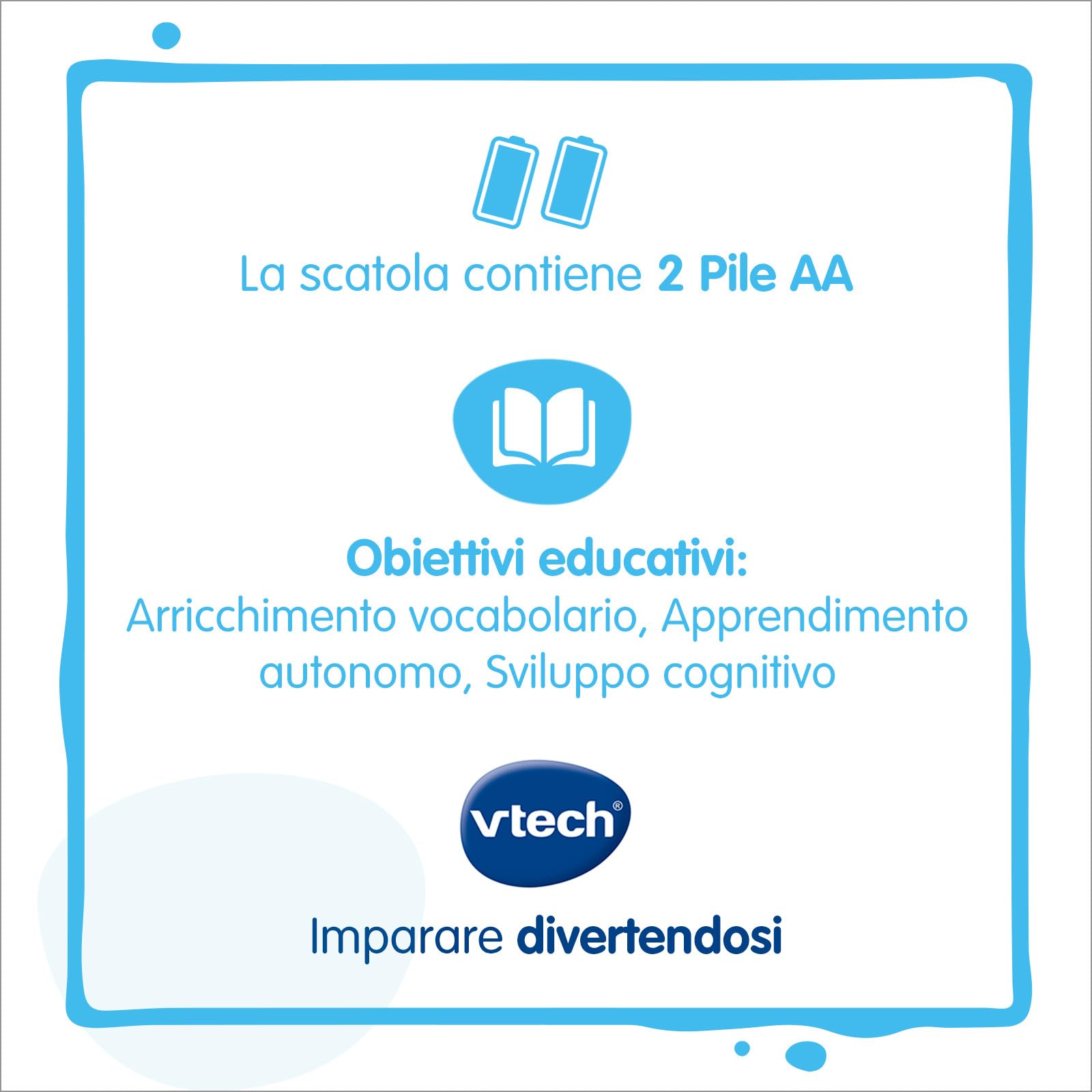VTech Il Mio Primo Libro Illustrato - Le Mie Prime 100 Parole, Libro Bilingue Sensoriale per Bambini, Lingua Italiana e Inglese, Gioco Neonato con 3 Modalità, Batterie Incluse, 18 Mesi - 4 Anni