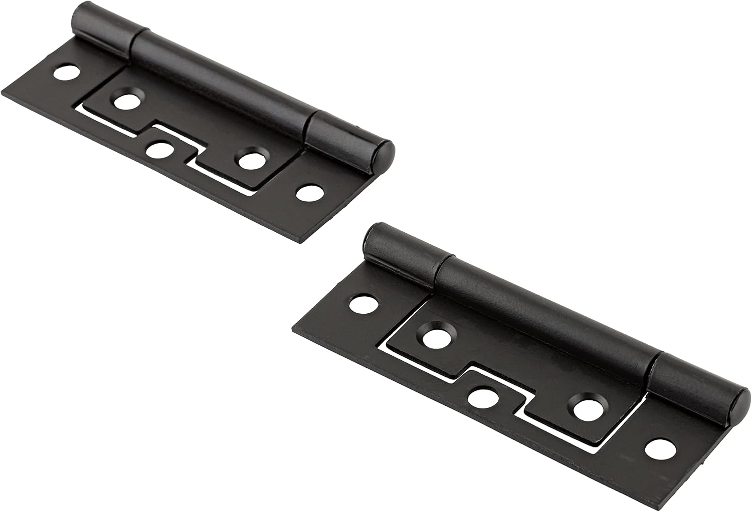 3" Flat Black Non-Mortise Hinge | Pack of 2 | Cabinet Door, Box, Furniture Hardware | UA-258-HBL (1)