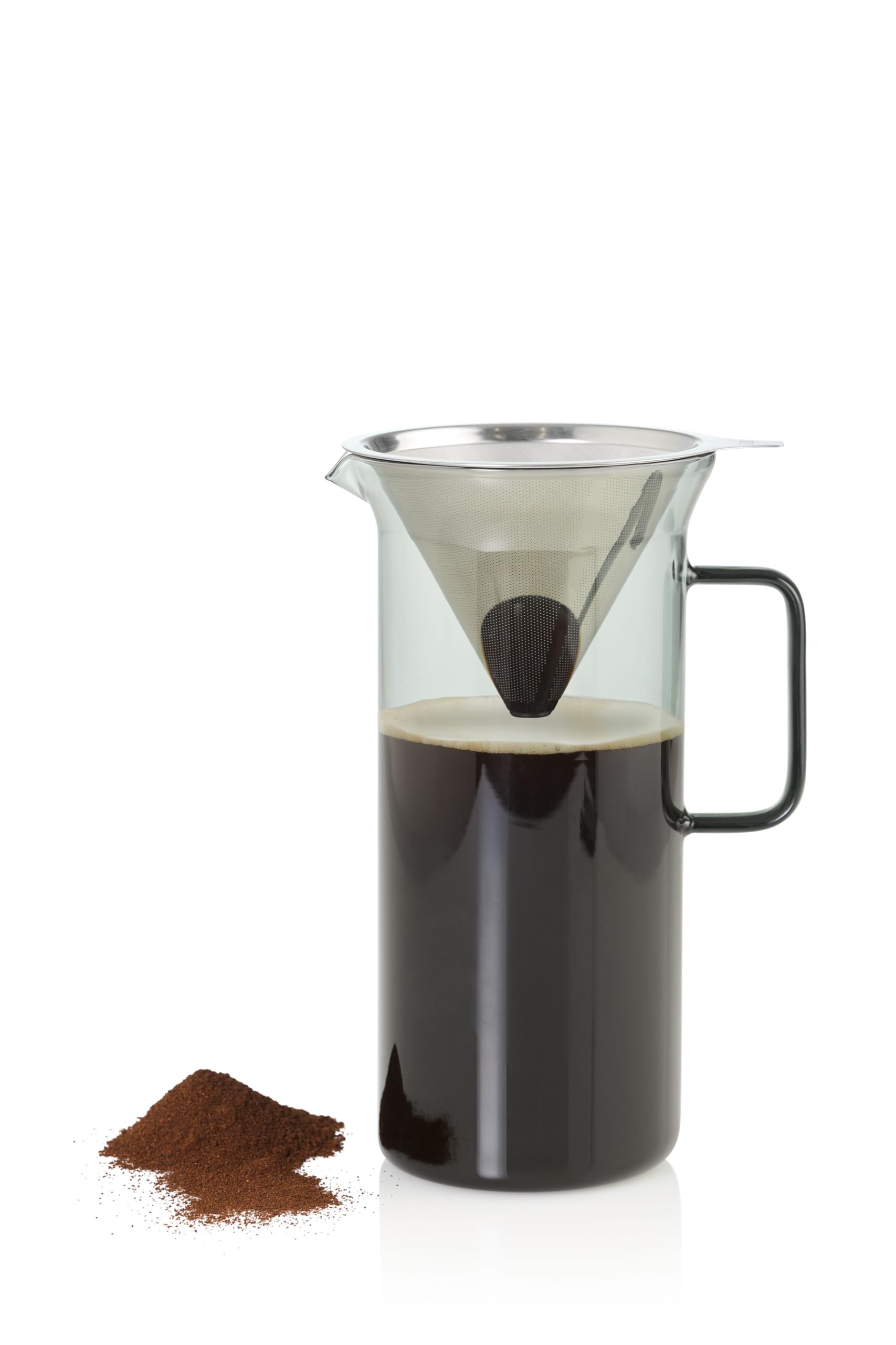 AdHoc Impact Pour Over Coffee Maker with 1L Glass Container, Reuseable Stainless Steel Filter Double Layered, Coffee Brewer, Barista Tool