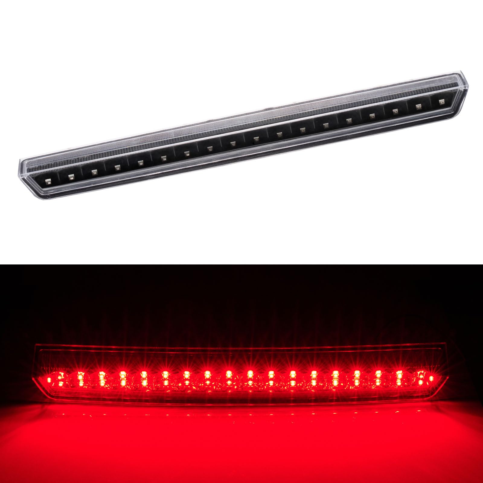 Third 3rd Brake Light LED for 2015-2020 Chevy Tahoe/Suburban, High Mount Rear Brake Lights Assembly for 2016-2019 Suburban 3500HD, Waterproof Center Cab Lamp Stop Light (Black)