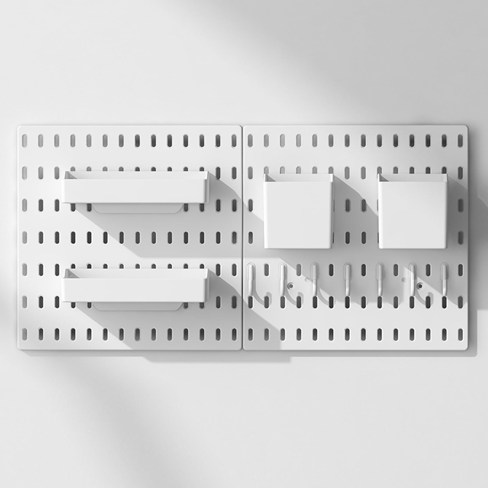 Pegboard Kit,Pegboard Combination Wall Organizer Kit,2 Pack Pegboard with 11 Accessories Modular Hanging,Wall Mount Display Pegboard Panel,Ideal for Craft Room,Kitchen,Office