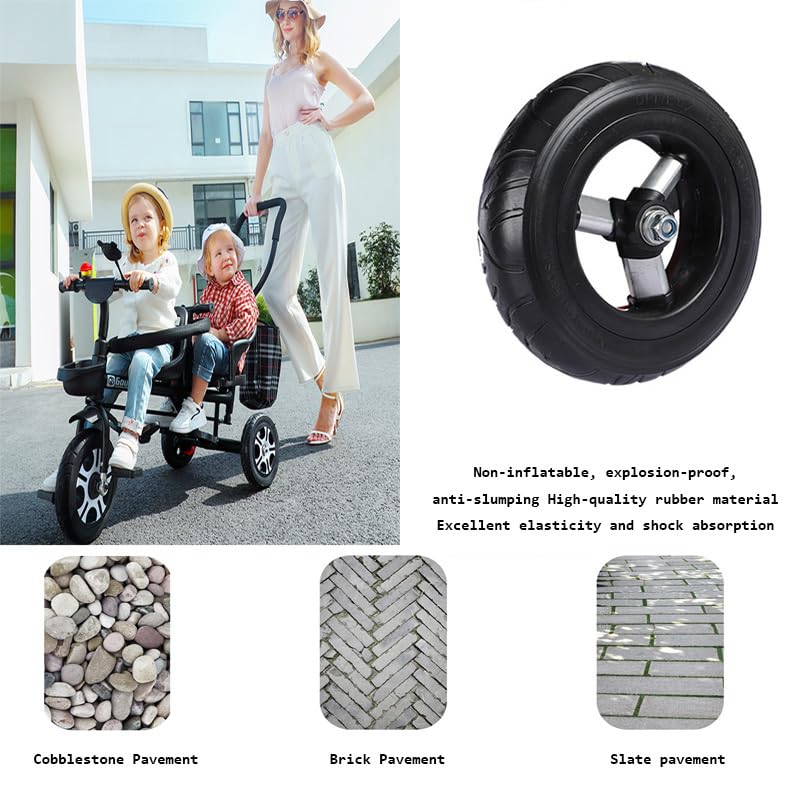 Miniatura 4 de Triciclo para niños, 4 en 1, triciclo para niños, con asa extraíble, toldo plegable, asiento giratorio, con canasta de almacenamiento, arnés de