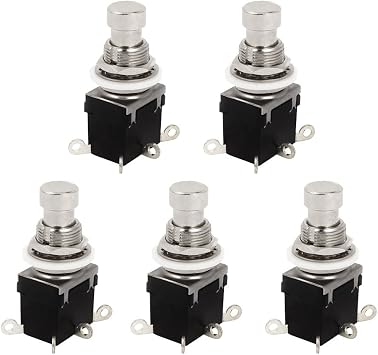 Etopars 6Pins DPDT Momentary Stomp Foot Switch Guitar AC 250V/2A 125V/4A